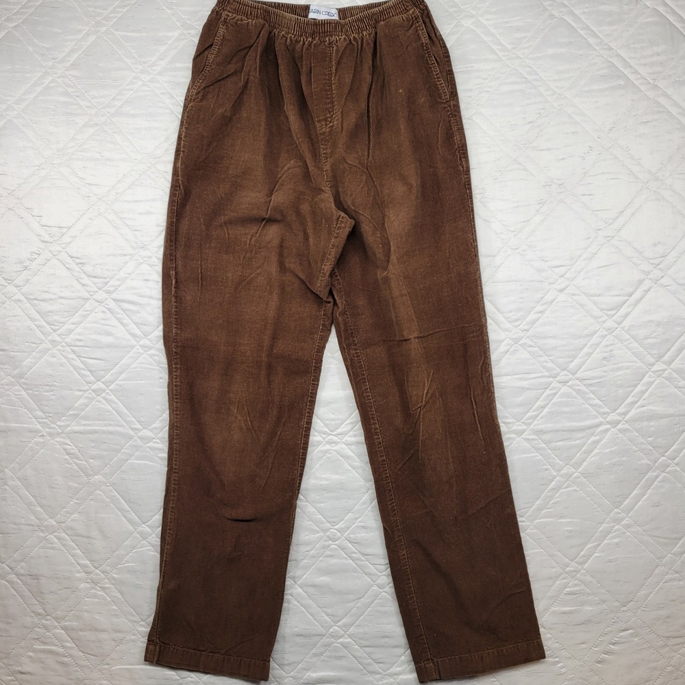 Cabin Creek 100% cotton dark brown corduroy‎ pull on pants size 12T